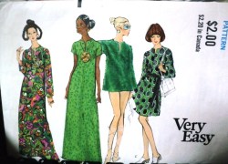 7836 EZ VOGUE '70 SHORT - LONG SLEEVE KIMONO COVERUP 3 LENGTHS PATTERN 8, 12, 14